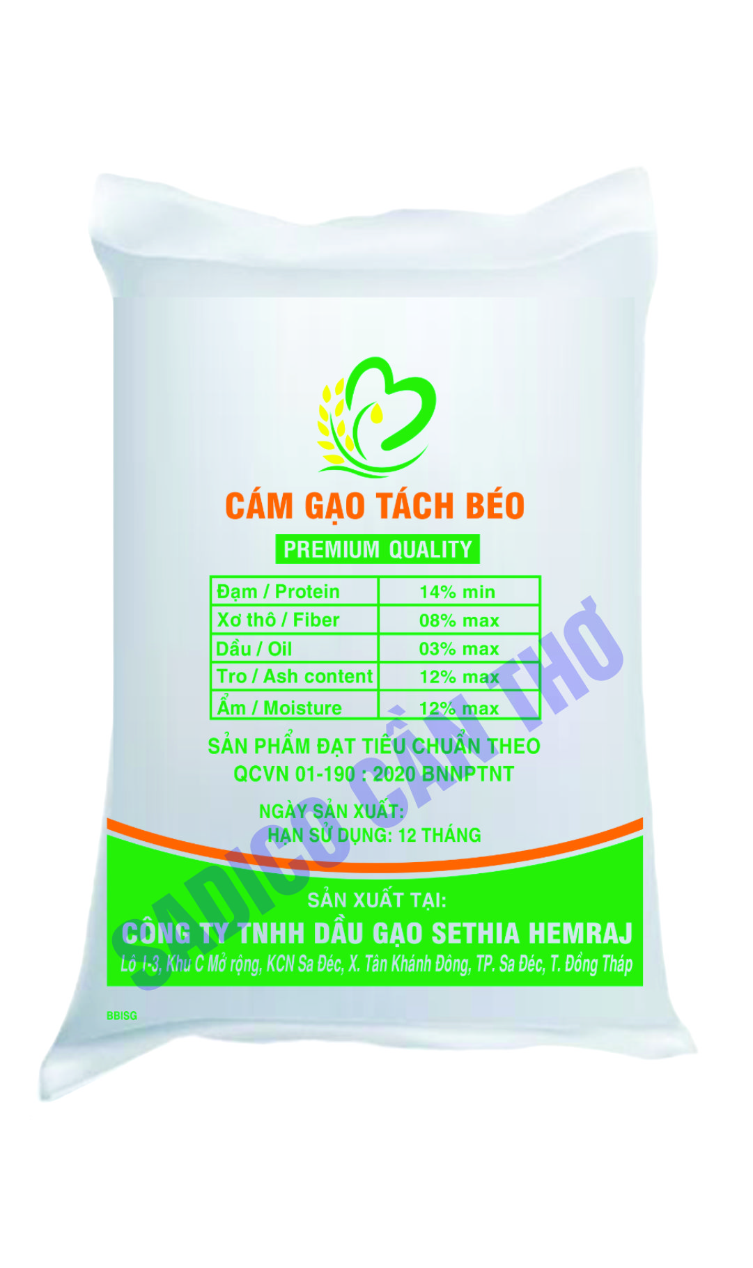 cám gạo tách béo