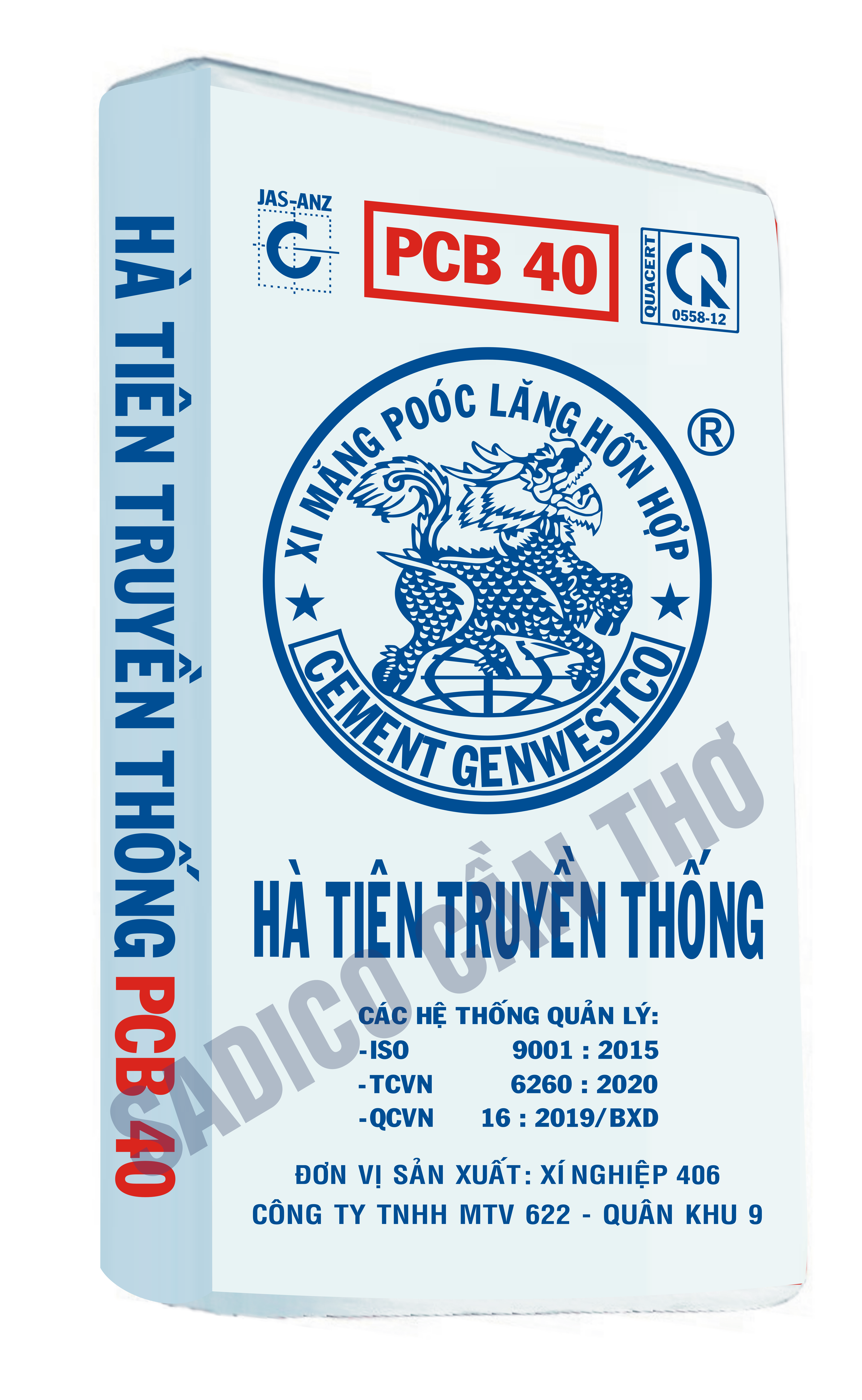 Vỏ bao XM Cement Genwestco HT Truyền Thống PCB 40