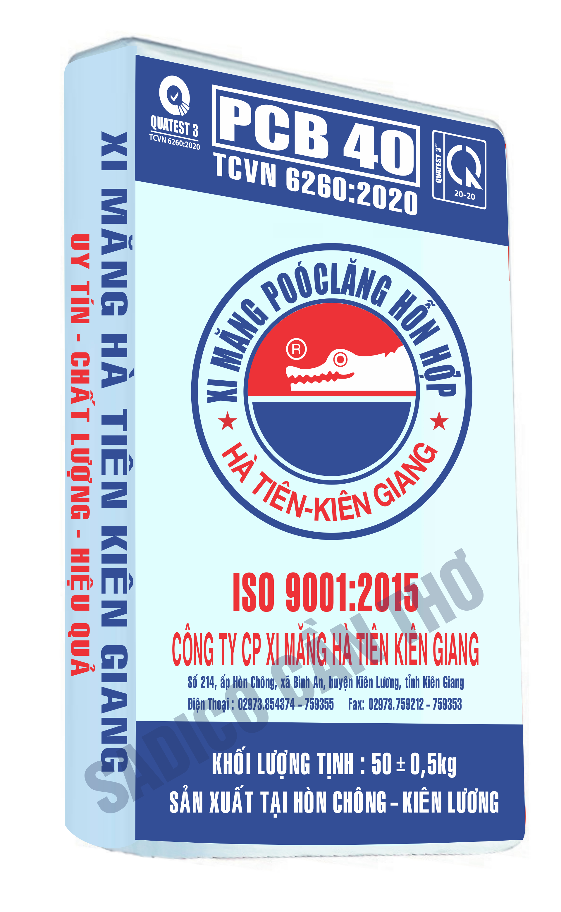 Vỏ bao Xi Măng Hà Tiên-Kiên Giang PCB 40